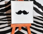 Mini Mustache Cross Stitch