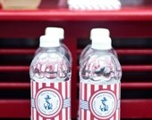DIY Printable Water Bottle Labels - Ahoy It's a Boy Baby Shower - Nautical
