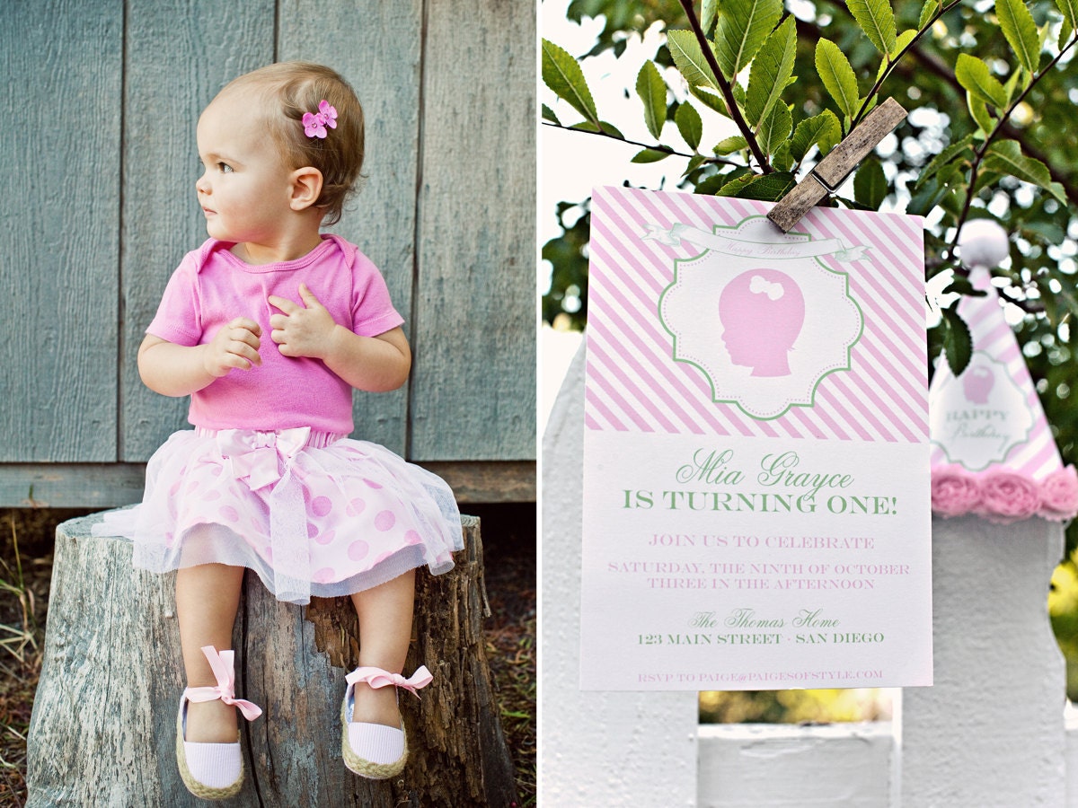 DIY Printable Custom Silhouette Birthday Invitation
