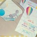 Rainbow Hot Air Balloon Birthday Invitation- Printable