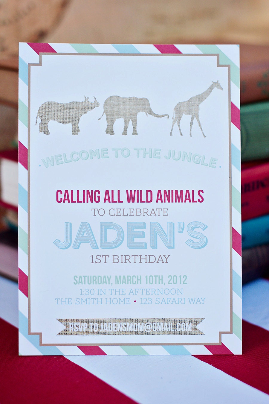 DIY Printable Invitation - Zoo/Safari Party