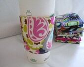 FREE SHIPPING --- Eco-Friendly Coffee/Tea Sleeve --- Paisley Gem