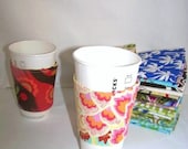FREE SHIPPING --- Eco-Friendly Reuseable Coffee/Tea Sleeve --- Amy Butler's Soul Blossom Collection
