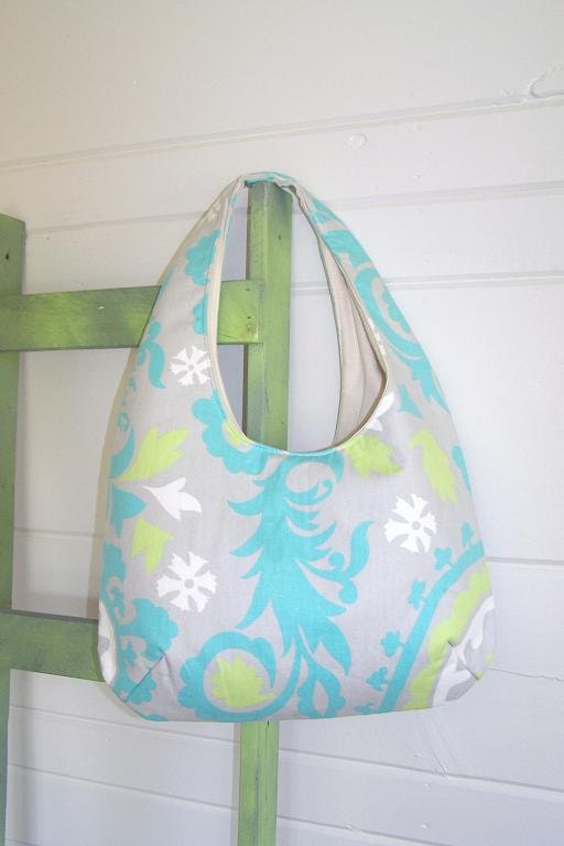 NEW Style - The Hobo Bag - Premier Suzani Twill Harmony Green - READY to SHIP