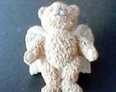 Vintage Angel Bear Brooch Pin