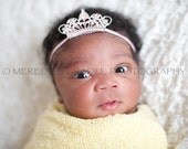 Baby Girl Headband - Infant Headband - Newborn Headband - Photo Prop - Couture Princess Crown Headband