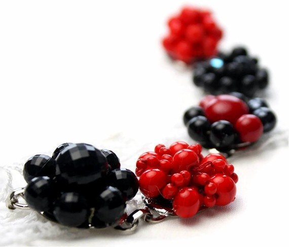 Vintage earring bracelet, one of a kind KATIPO  Free international shipping