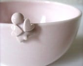 Pink Happy Heart clover Angel Bowl