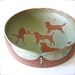 Retriever and Girl Dog Bowl-one of a kind