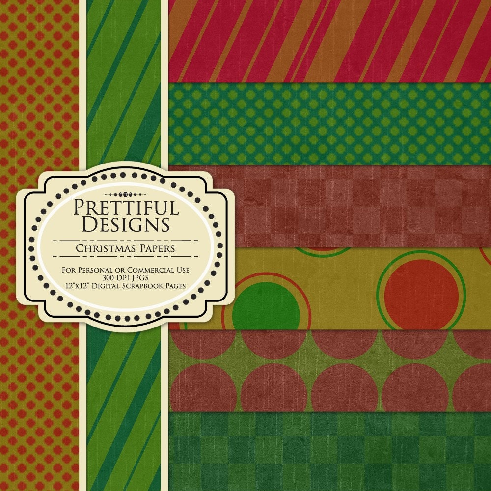 30% Off Sale Christmas Digital Scrapbooking Paper Pack (30) Il_170x135