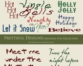 50% Off Sale Christmas Word Art Fun Collection with Glitter (469) Il_170x135