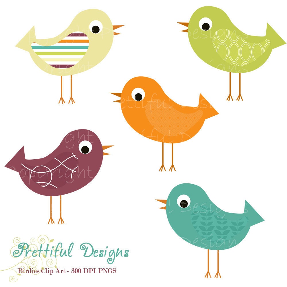 Clip Art Bird Patterned Clip Art Scrapbooking Invitations Paper Goods Card Making East (368) Il_170x135