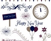 New Years Clip Art Set 2 - Personal or Commercial Use (151) Il_170x135