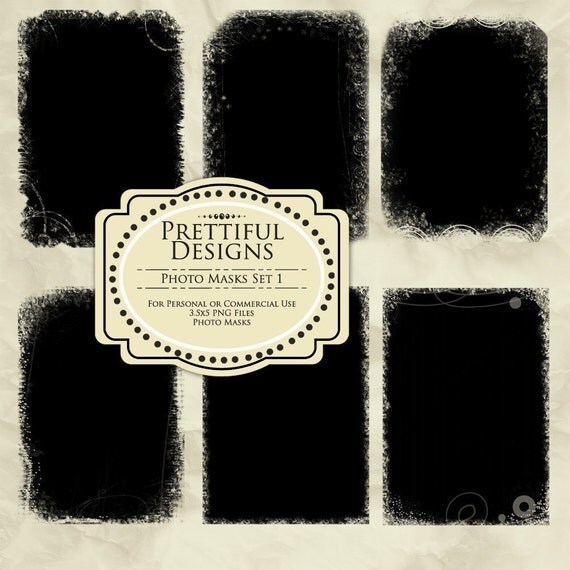Photo Masks Clipping Mask Photo Frame Clip Art Commercial Use (253) Il_570xn