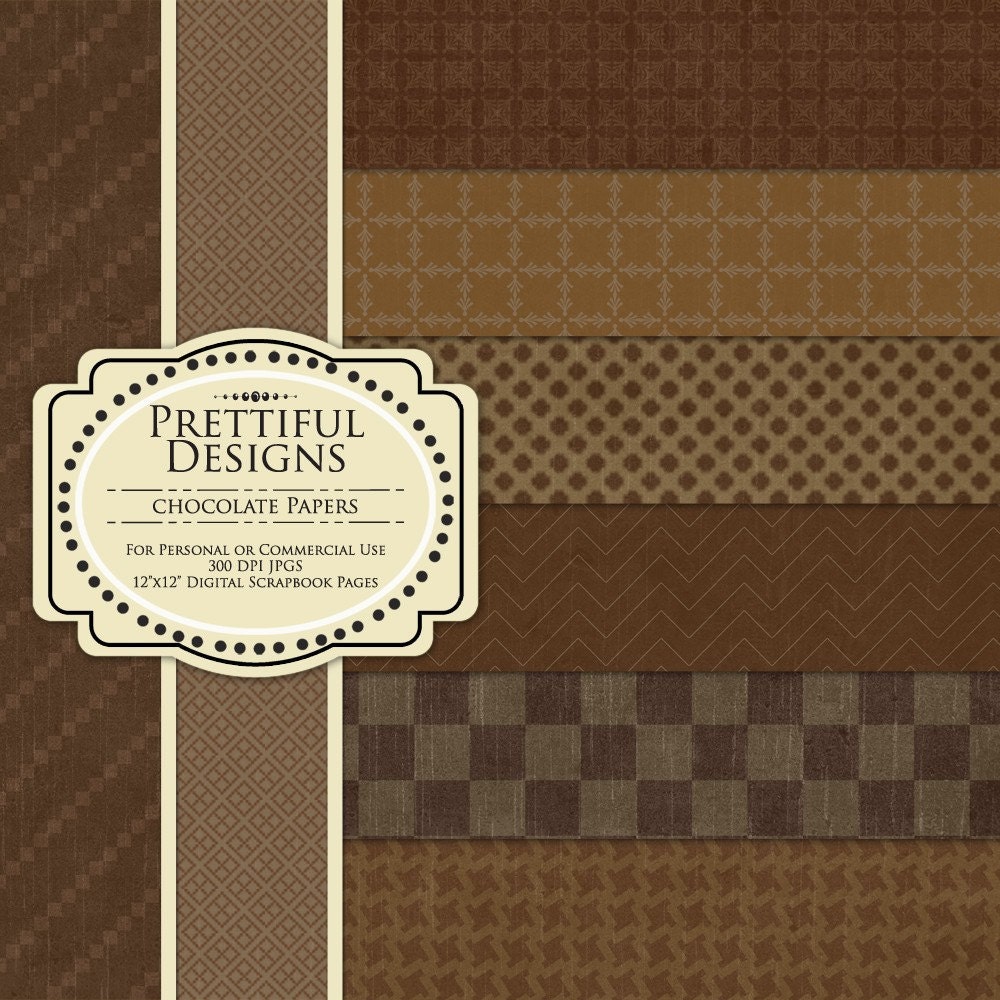 30% Off Sale Digital Paper pack -Chocolate (29) Il_570xn