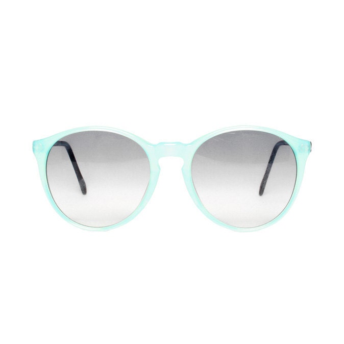 Samba celeste glace round Vintage Sunglasses