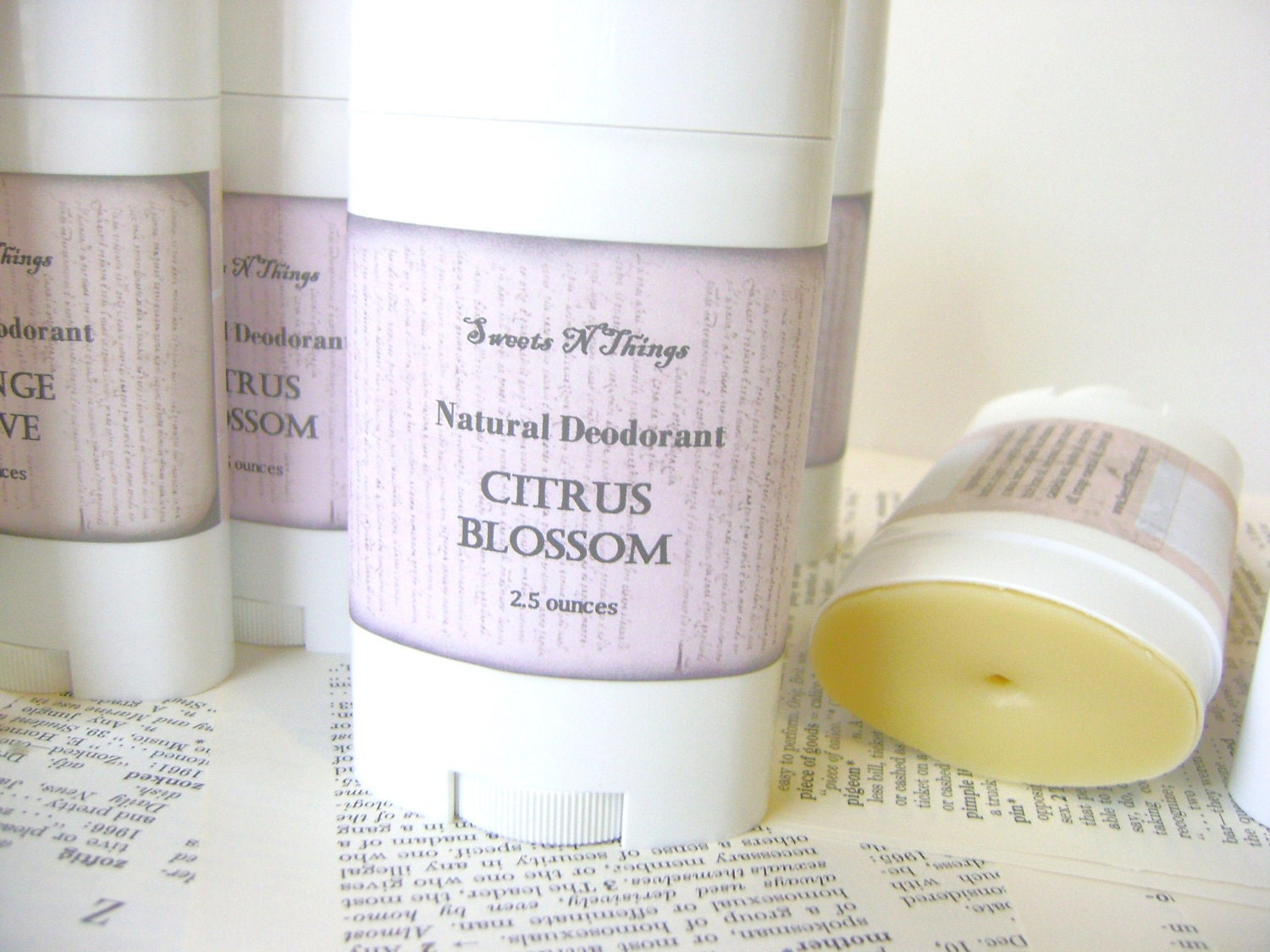 Natural Deodorant Stick, Moisturizing Odor Protection in Citrus Blossom Scent