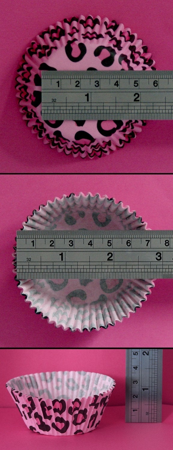45 Pink Leopard Cupcake Liners Standard Size Baking Cups