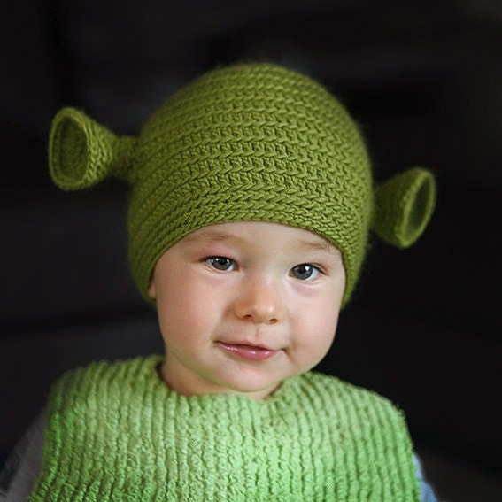 Baby shrek beanie 9 to 12 months
