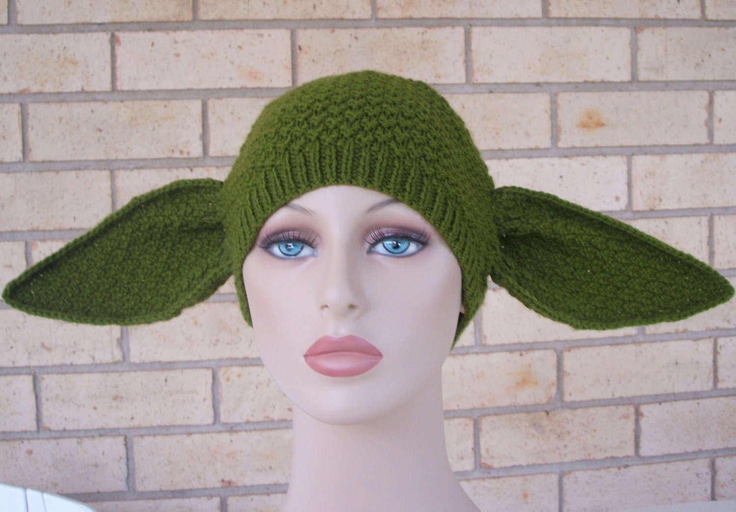PDF pattern only - Yoda Hat Knitting Pattern - child & adult sizing included