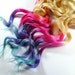 LAUREN CONRAD inspired Ombre Rainbow - Human Hair Extensions - Dip Dyed Tips / Tie Dyed Clip Ins // Blonde Pink Purple Turquoise Blue