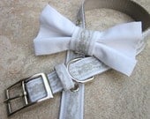 Custom Wedding Dog Collar with Bow Tie Attachment
