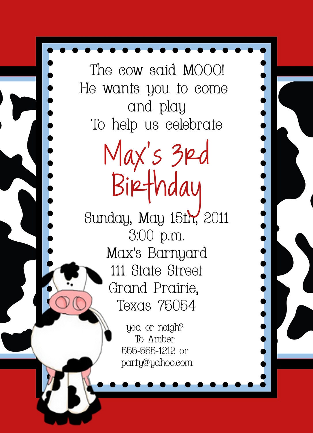Cow Birthday Party