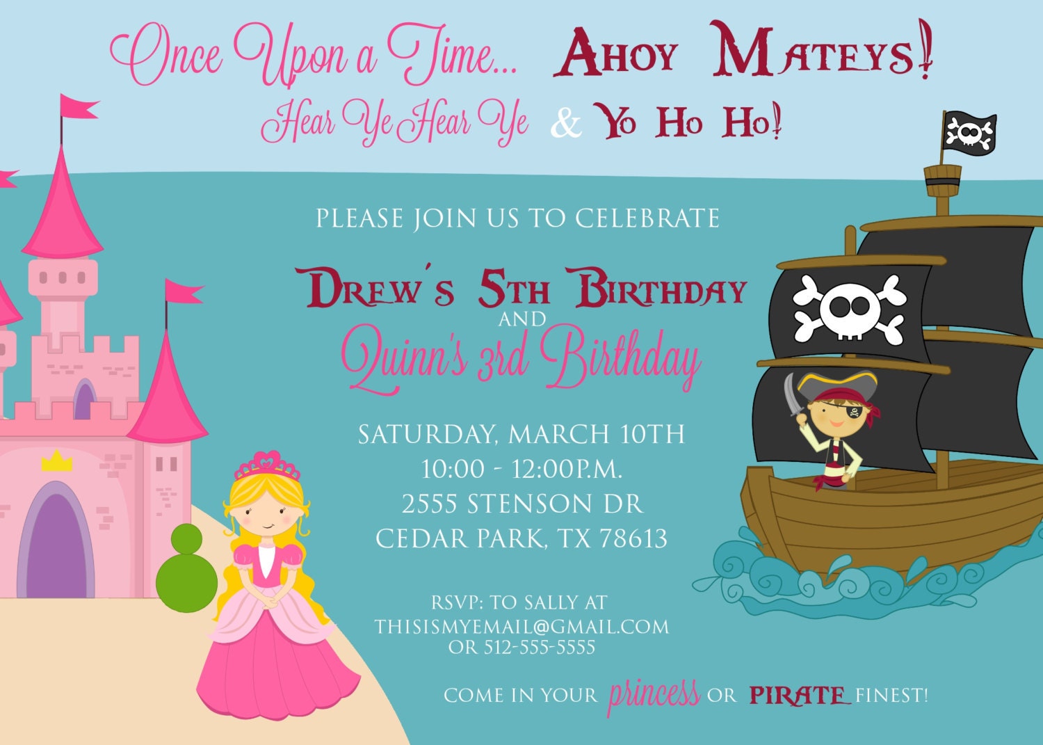 Joint Birthday Invitation