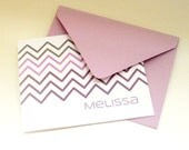 Chevron Personalized Note Cards Stationery Set