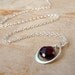 Infinity Garnet Necklace Sterling Silver Deep Red Crimson Gems January Birthstone