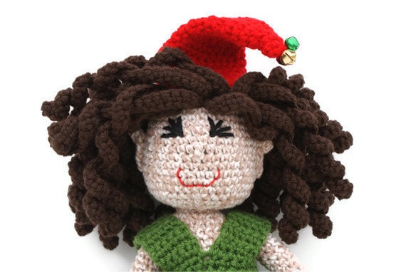 Girl Christmas Elf Doll Crochet Amigurumi