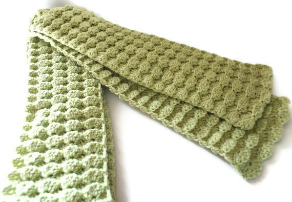 Crochet Scarf Crochet Green Scarf
