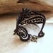Freesia lace bracelet black
