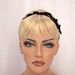 Delphinium black lace headband