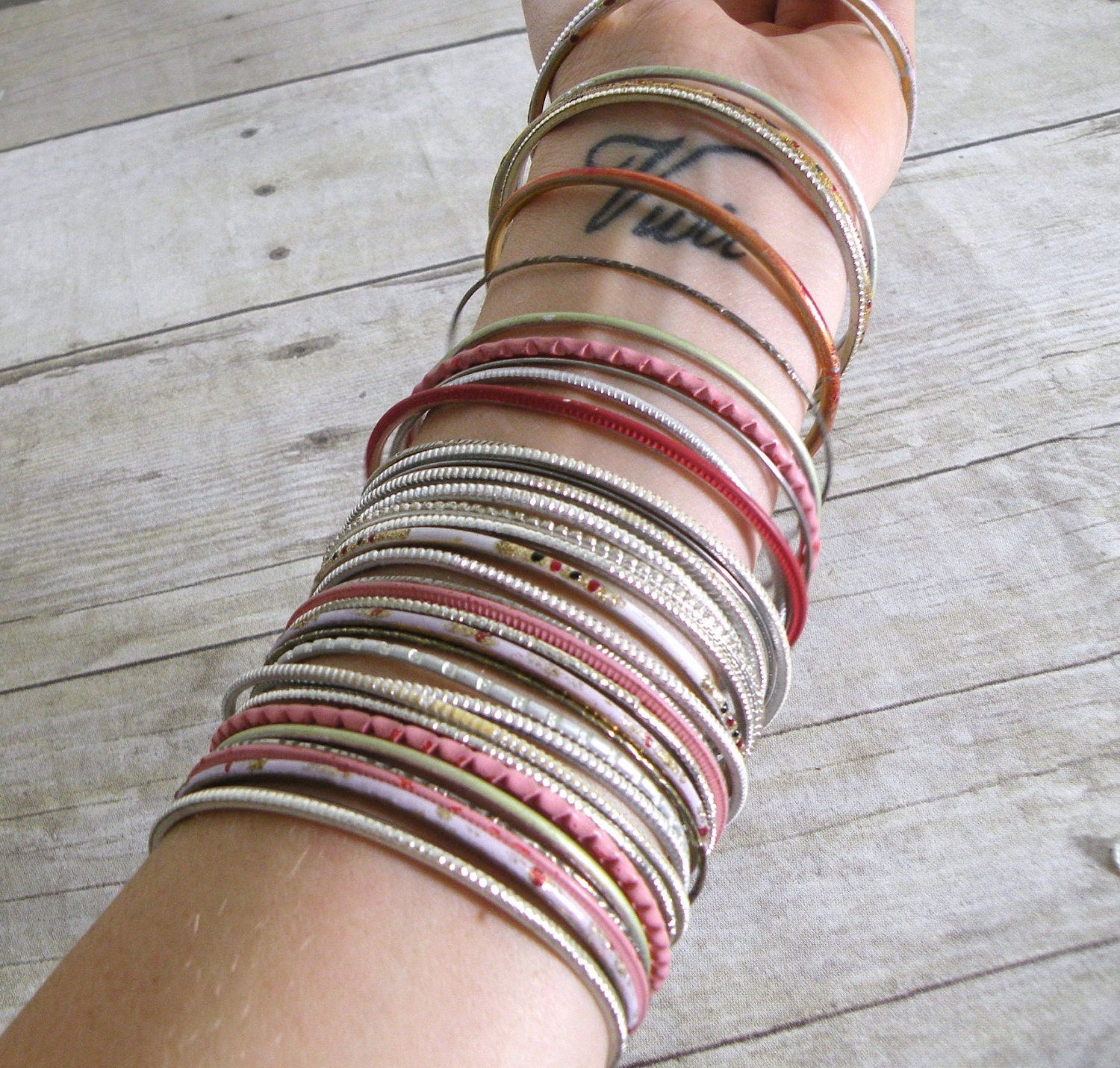 RESERVED FOR KIRSTY-vintage bangles, gypsy woman