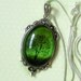 Emerald Bewitched -- Wearable Art Cameo Necklace-Valentine's Gift