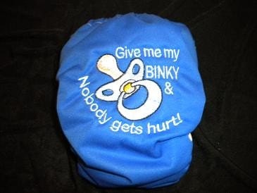 My Binky embroidered cloth diaper