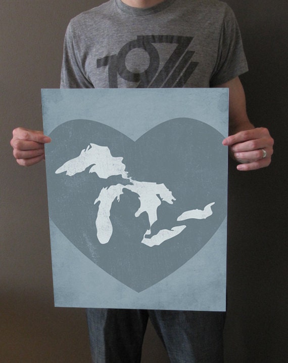 The Great Lakes - 16x20 Art Print