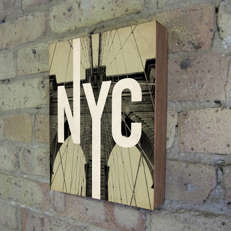 New York City NYC - Wood Block Art Print - LuciusArt