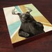 Bear Antlers - Wood Block Print