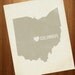 I Love Columbus Ohio 8x10 Art Print - Ohio State City Heart