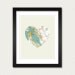 San Francisco California Art City Heart Map -  Art Print