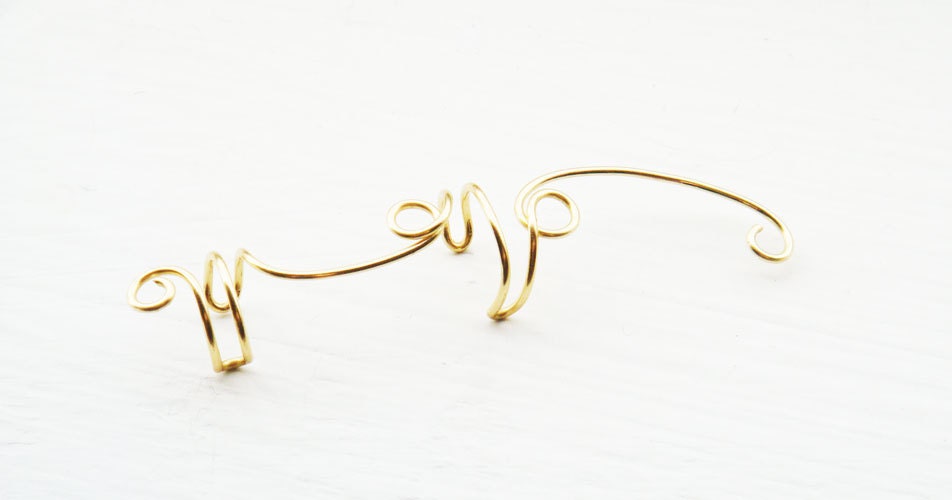 Ear Cuff Gold Double Ear Wrap