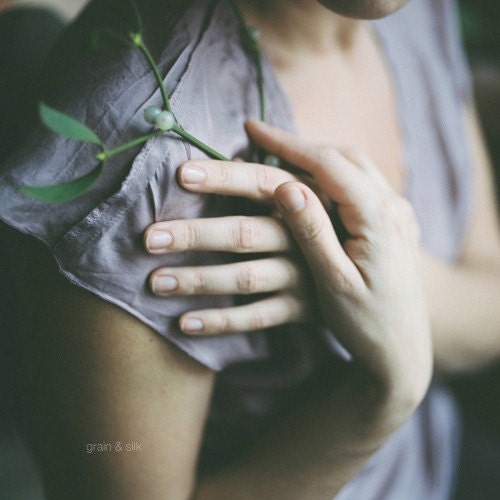 Soft Skin - 8 x 8 - Fine art photographic print. Hands detail, woman, feminine. Lavender and green, square format. Home decor, home office. - GrainAndSilk
