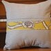 Yellow on black bird on a branch pillow collection