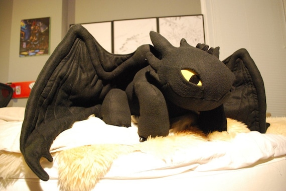 Toothless plush dragon