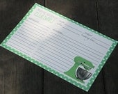 Personalized Mint Mixer Recipe Cards - Set of 12