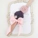 Pastel  Colored Flowers with Elastic Hadband and Rhinestone