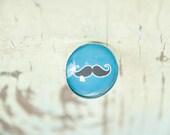 Hip Moustache Glass Tile Ring