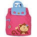 SHIPS NEXT DAY--Personalized Monogrammed Stephen Joseph Quilted Girl Monkey Backpack--Free Monogramming--